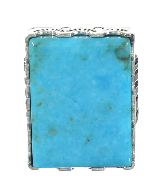 Sterling Silver And Turquoise Southwestern Ring Size 7-1/2 WX62150